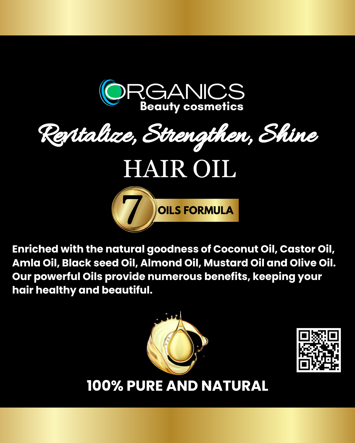 7 Oils Formula Hair Oil for Healthy Shiny Hair