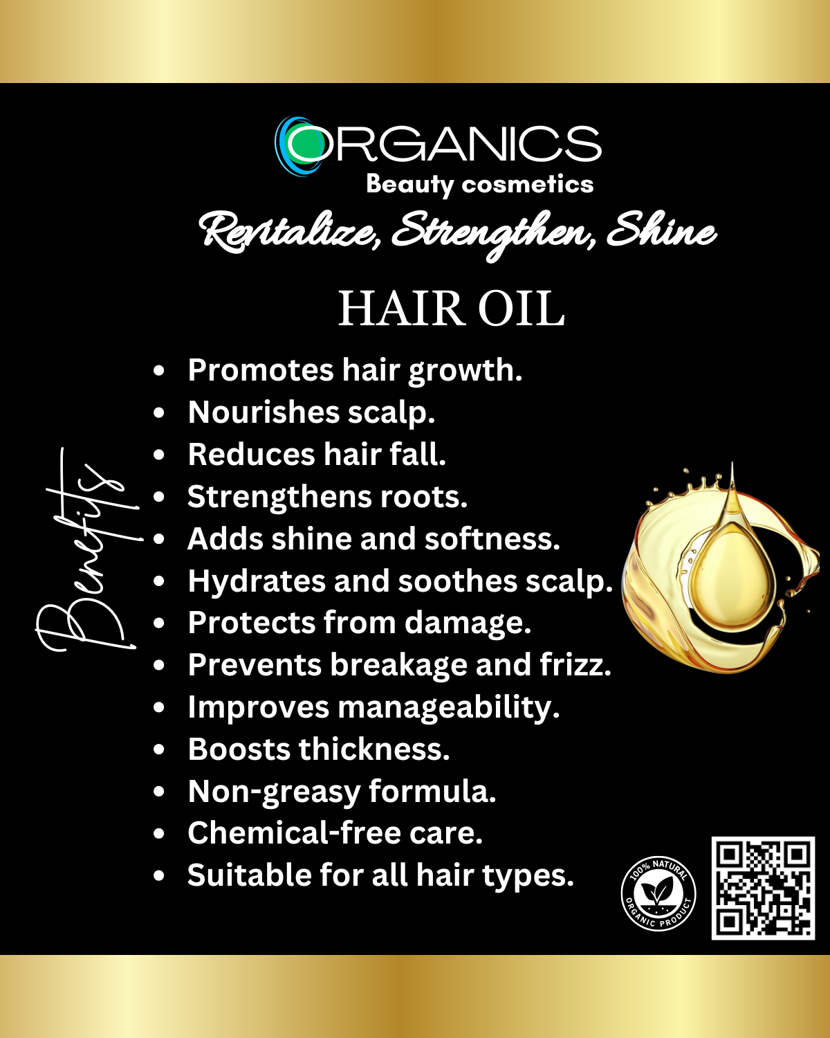 7 Oils Formula Hair Oil for Healthy Shiny Hair